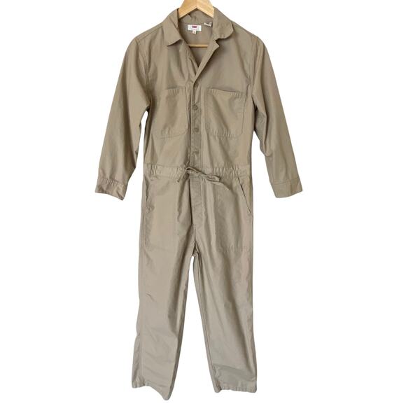 LEVI'S Premium Women's Utility Cotton Jumpsuit in Crisp Twill Nomad, Size Small - Picture 15 of 15